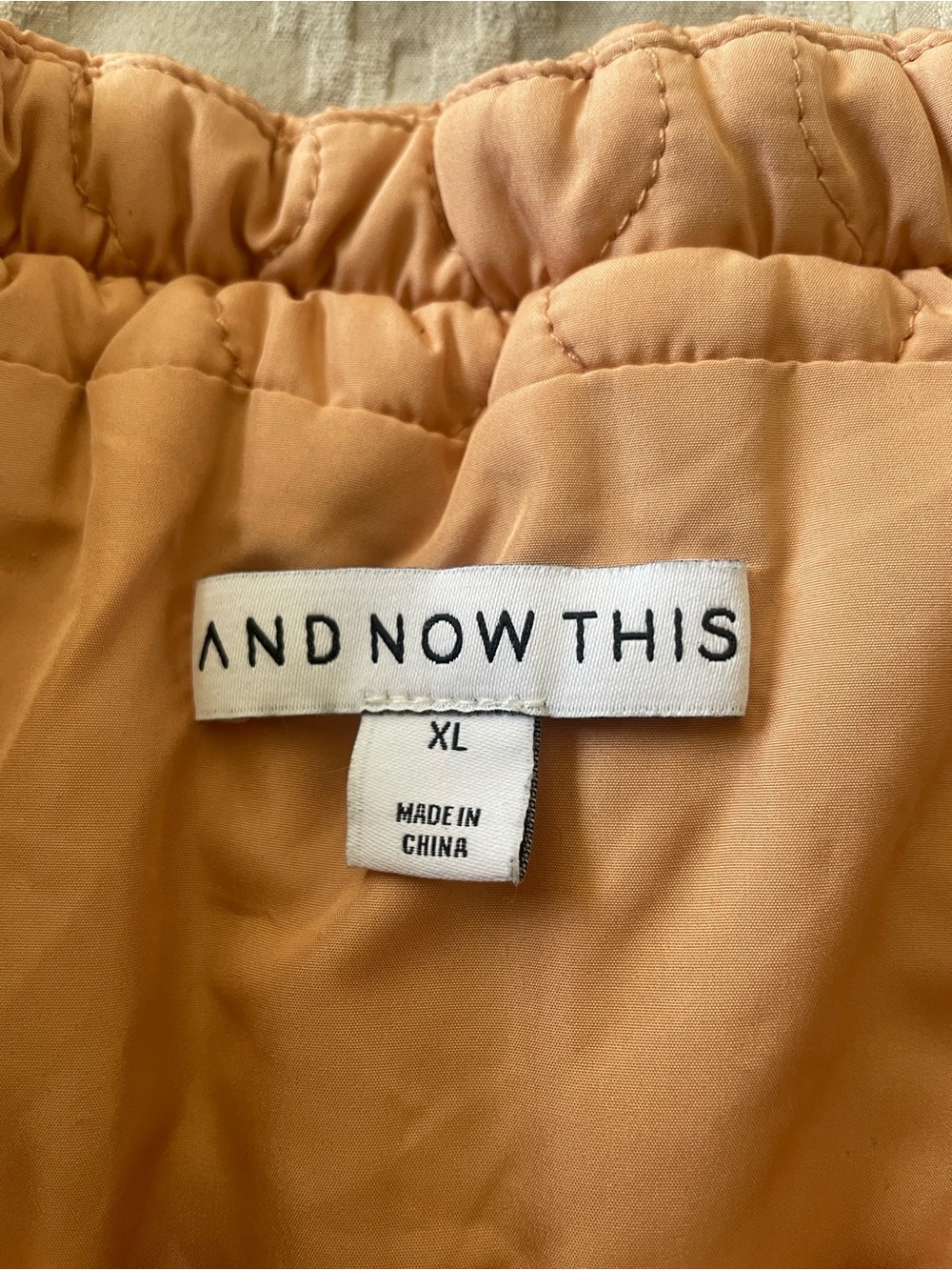 ( And now this) Quilted Mini Skirt in Soft Peach - Picture 2 of 9
